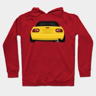 Miata rear Yellow Hoodie